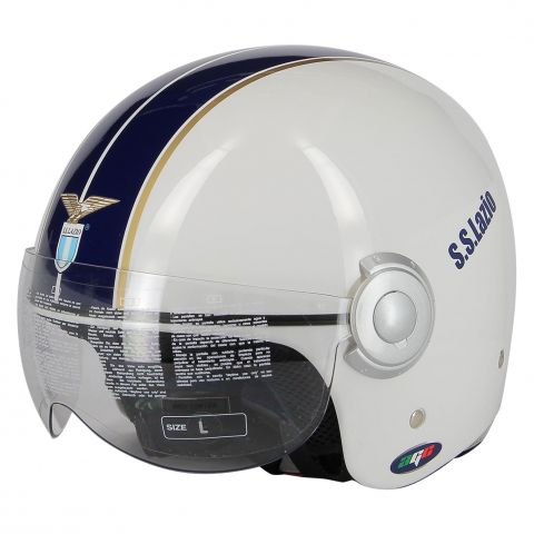 Casco oficial de la Lazio SS con visera de Agv blanco