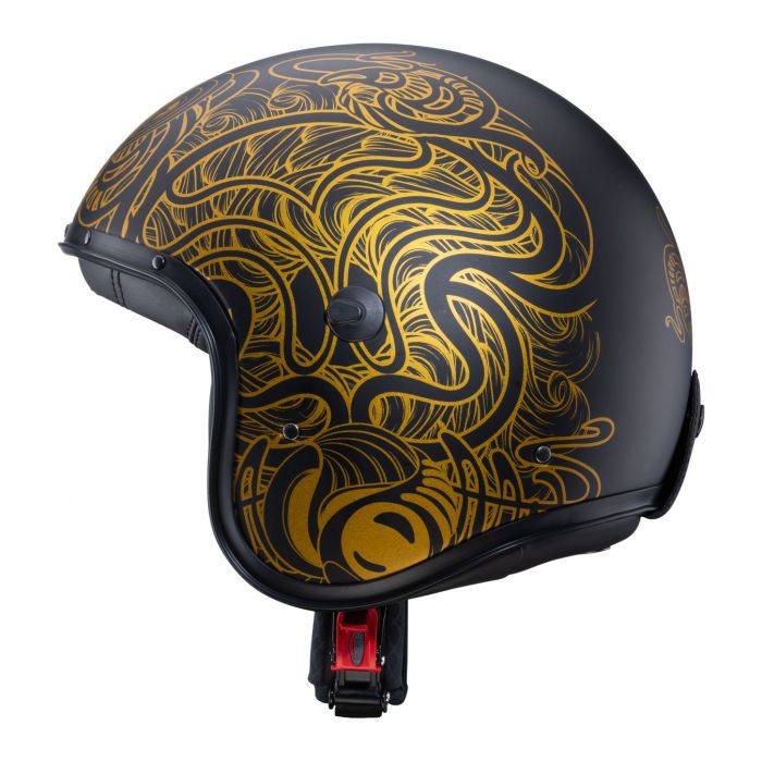 Casco Jet Caberg Freeride Maori Matt Black/gold