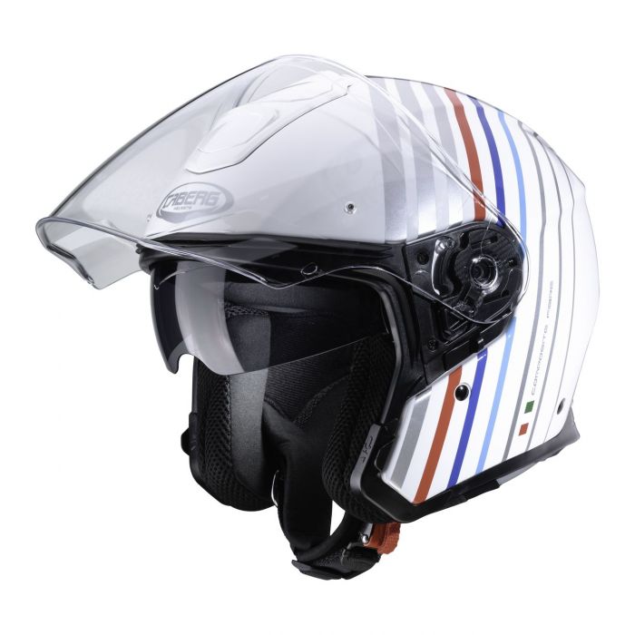 Casco Jet Caberg Flyon Bakari White/silver/bmw Col