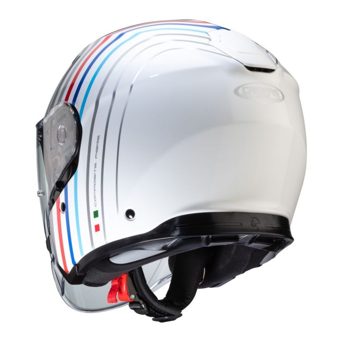 Casco Jet Caberg Flyon Bakari White/silver/bmw Col