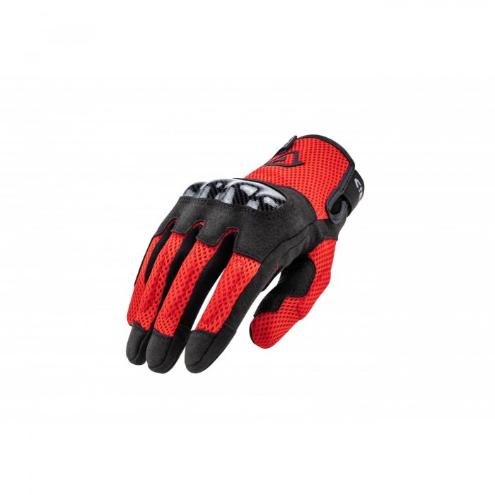 Ce gloves with Ramsey My Vented Acerbis protections red