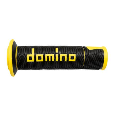 Poignées Domino A450 Scooter/route 120mm Noir Jaune