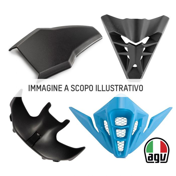 Spoiler Agv Pista Gp R Pro (+ Plastic Vite S) Nero Opaco