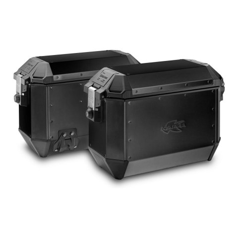 Paar Seitenkoffer Kappa Aluminium schwarz K'mission 36 Lt. Monokey