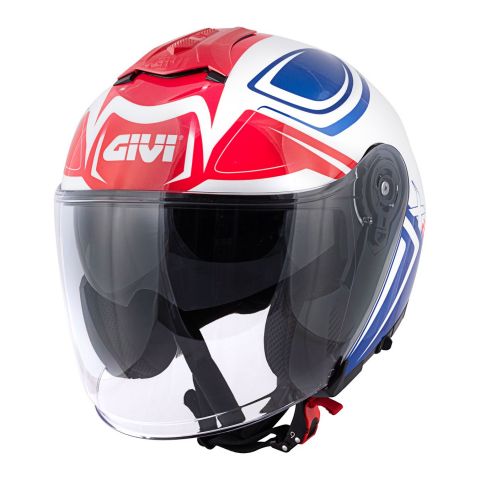 Givi Jet Hx22f Planet Casco Blanco/azul/rojo