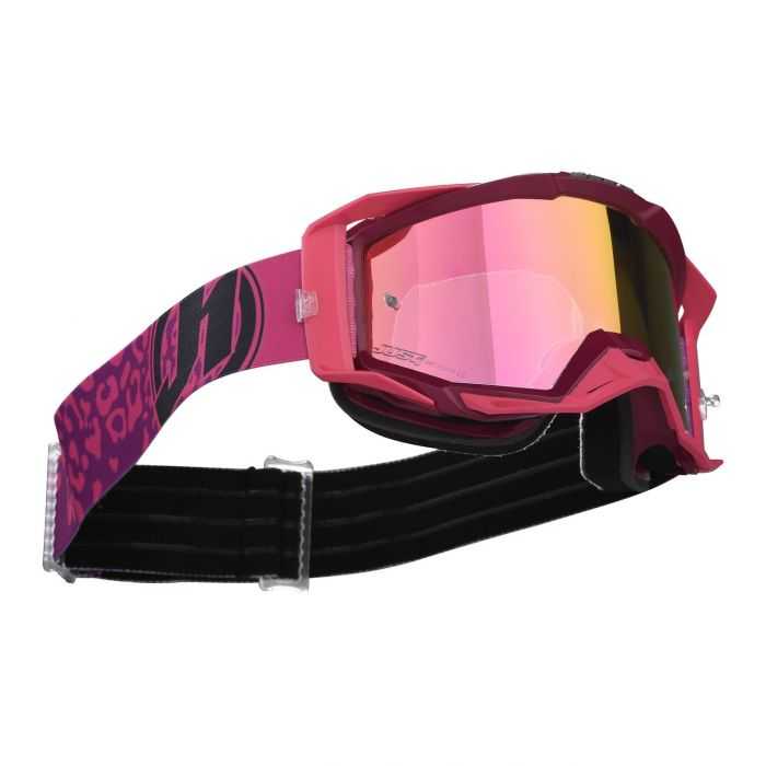 Maschera Cross Just1 Goggle Iris Leopard Pink