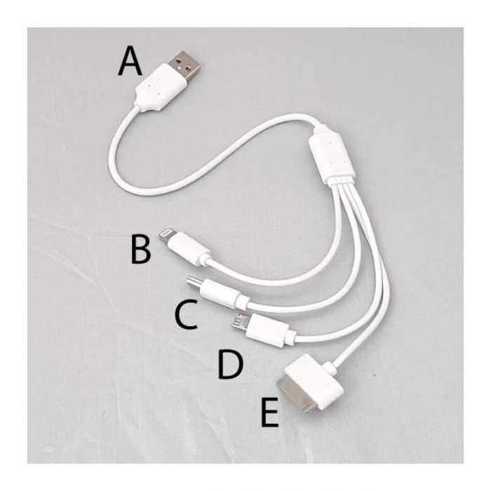 Cavo Usb Bc Per Ricarica Multipla Fino A 4 Dispositivi