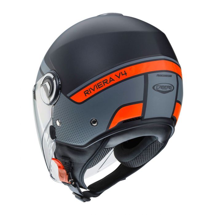 Casco Jet Caberg Riviera V4 Elite Matt Black/anthracit